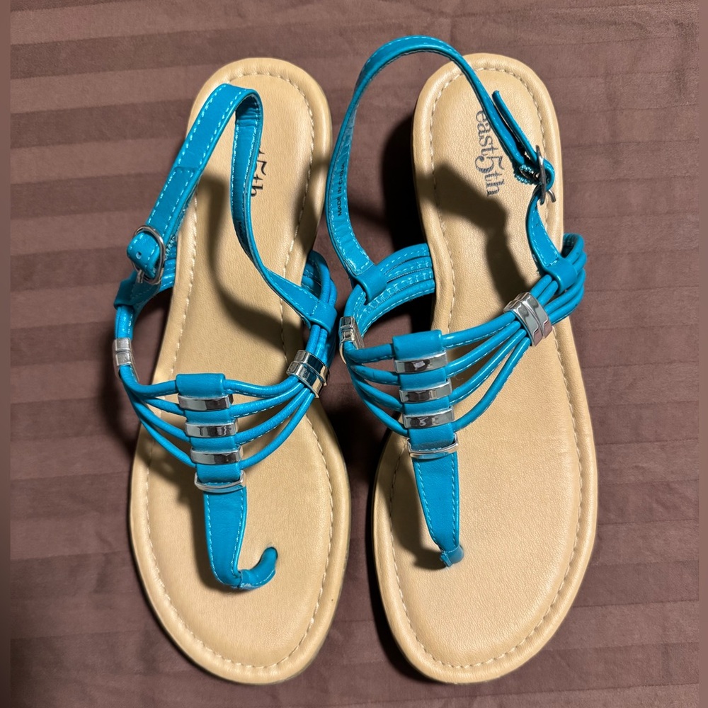 East 5th Blue Strappy Sandals